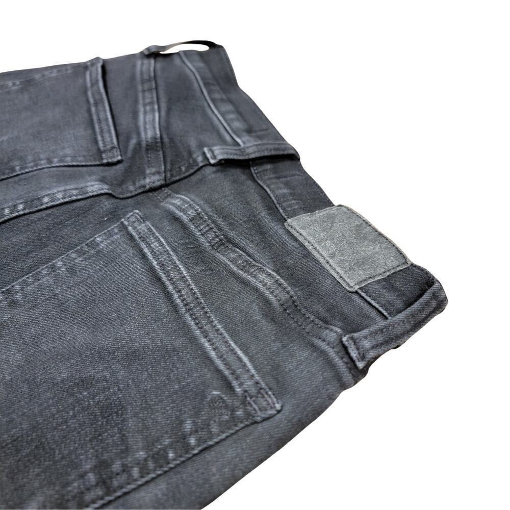 MADEWELL Black Rinse Wash Mid-Rise Kick Out Jeans Womens 26 Polished Casual Y2K - Picture 4 of 16
